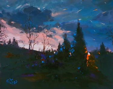 Original Expressionism Landscape Paintings by Victor Costachescu