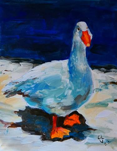 Original Figurative Animal Paintings by Victor Costachescu