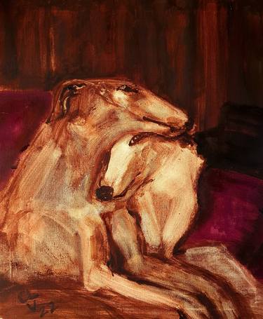Original Expressionism Animal Paintings by Victor Costachescu