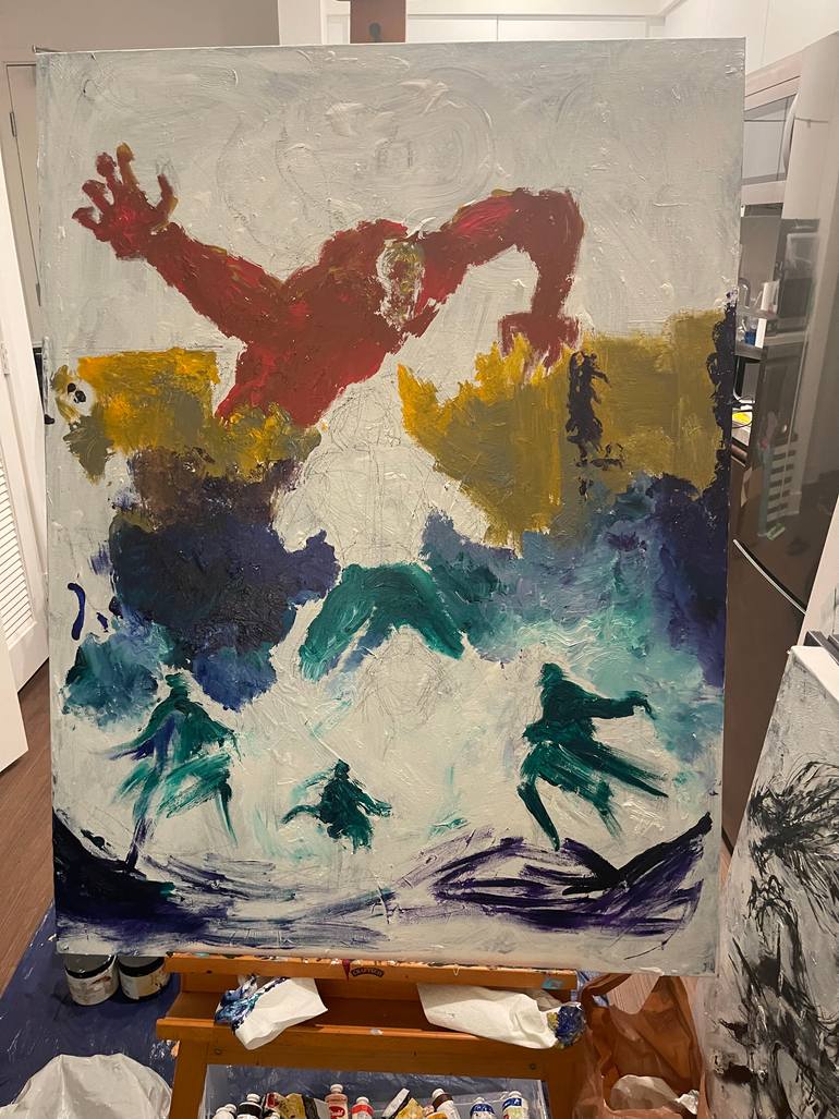 Original Abstract Expressionism Fantasy Painting by Eric Son