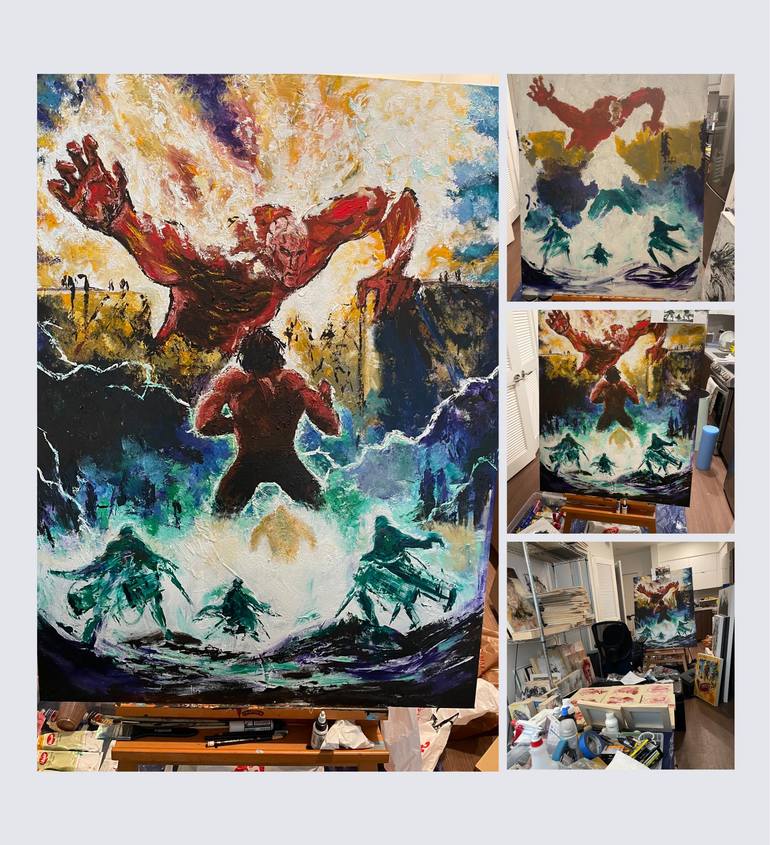 Original Abstract Expressionism Fantasy Painting by Eric Son