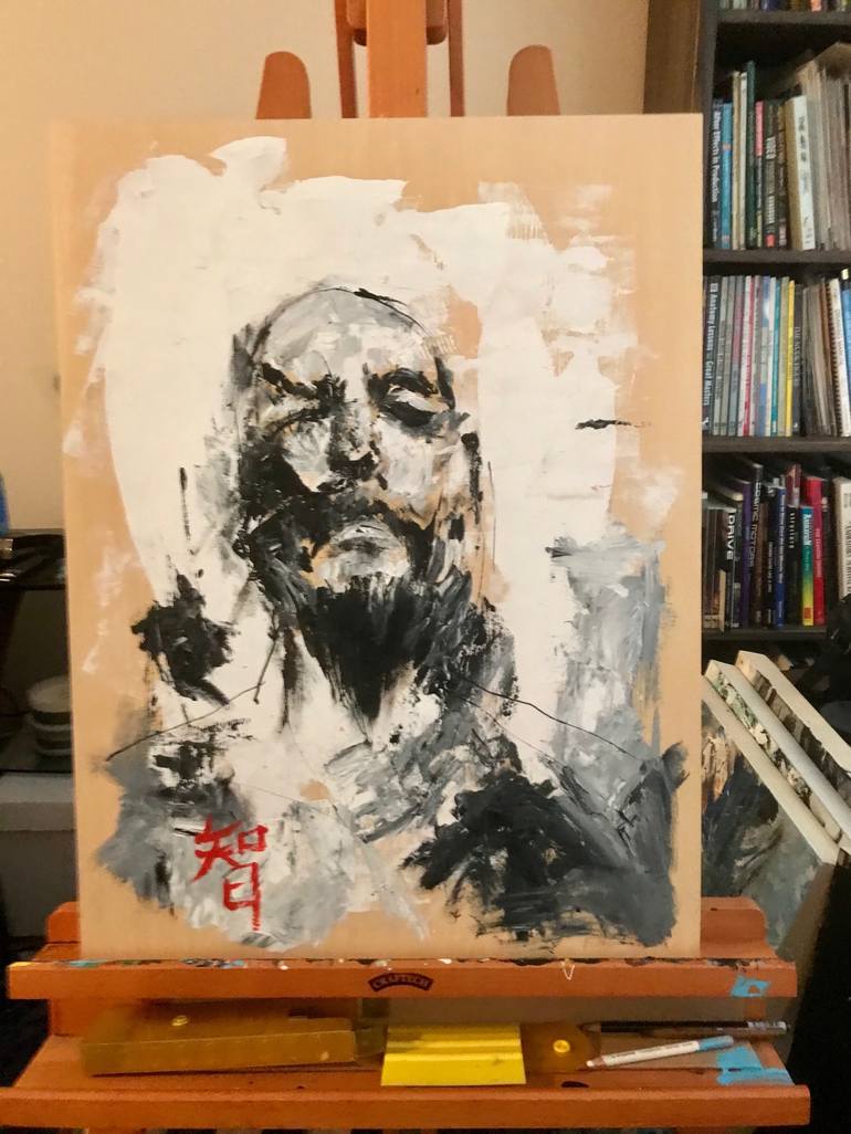 Original Abstract Portrait Painting by Eric Son
