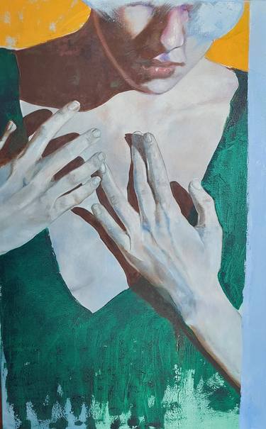 Original Figurative Portrait Paintings by Laura Gonzalez del Valle