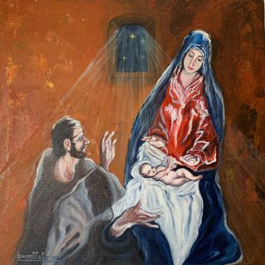Original Fine Art Religious Paintings by Busellato Marie-Ange