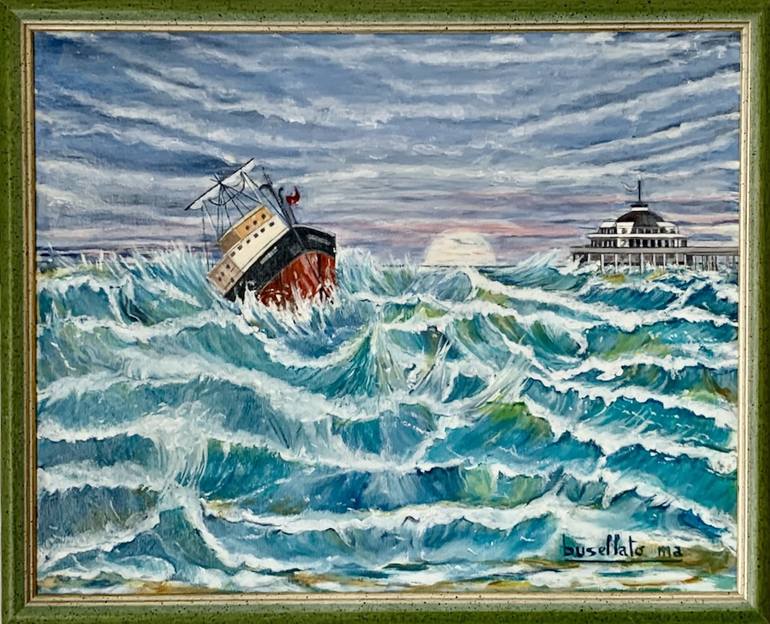 Original Boat Painting by Busellato Marie-Ange