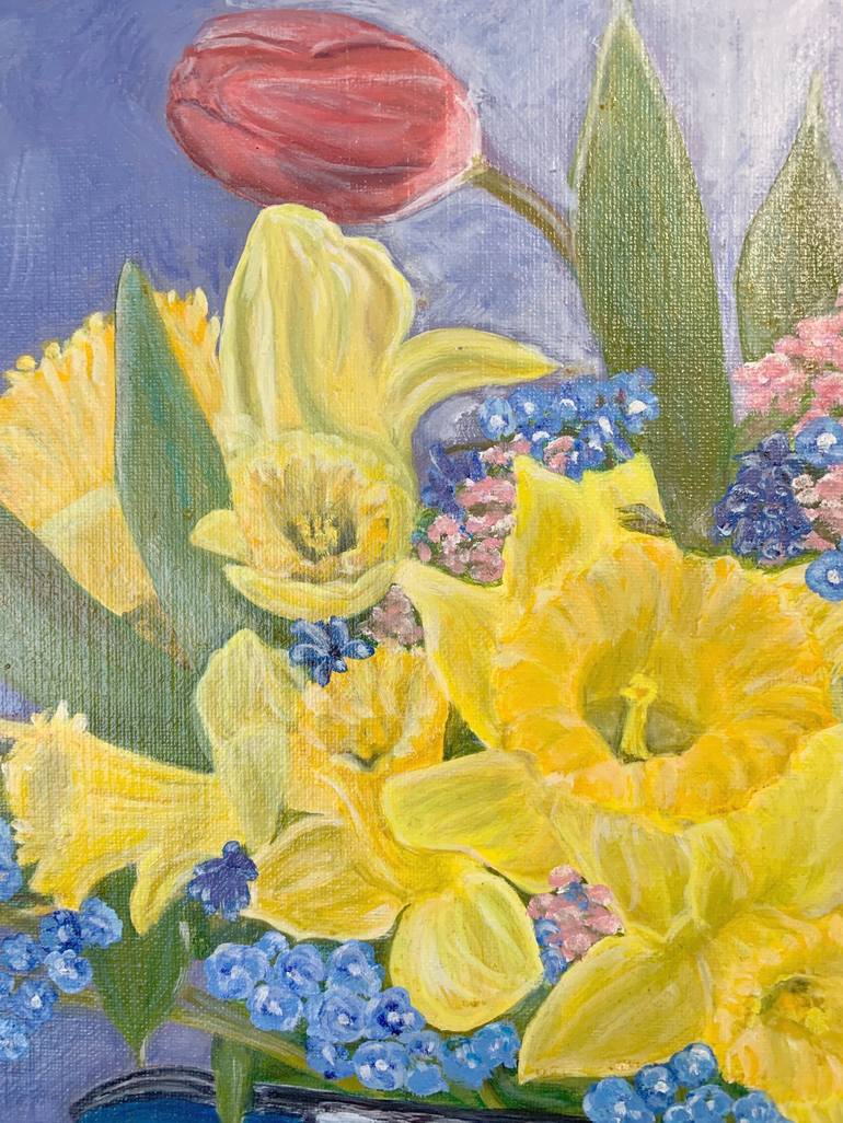 Original Floral Painting by Busellato Marie-Ange