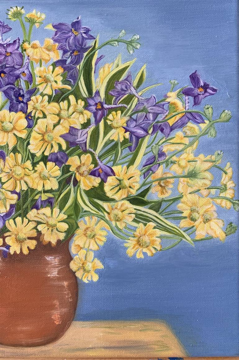 Original Floral Painting by Busellato Marie-Ange