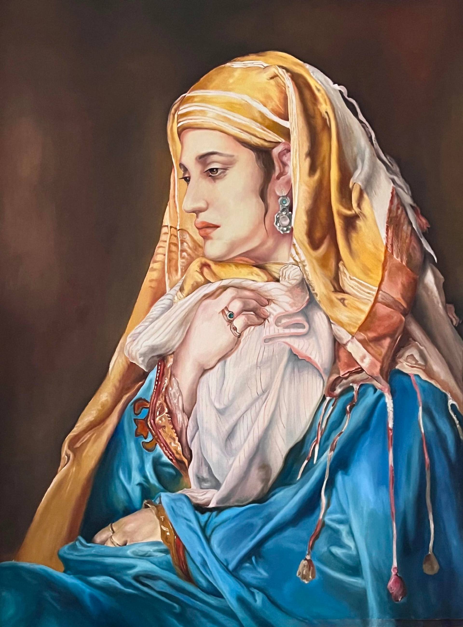 Oriental Woman, Fatima Al-Fihri Painting by Nihan Akgün DişLon