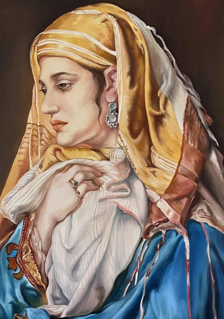 Original Realism Women Painting by Nihan Akgün Dişlon