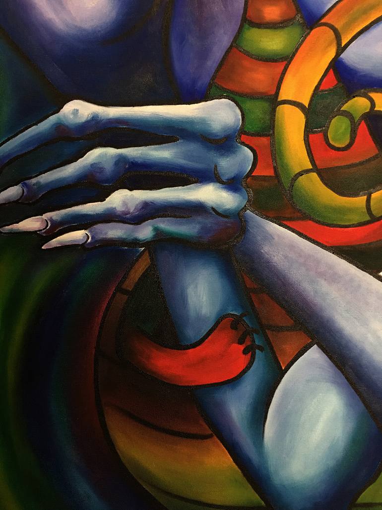 Original Abstract Expressionism Women Painting by Nihan Akgün DişLon