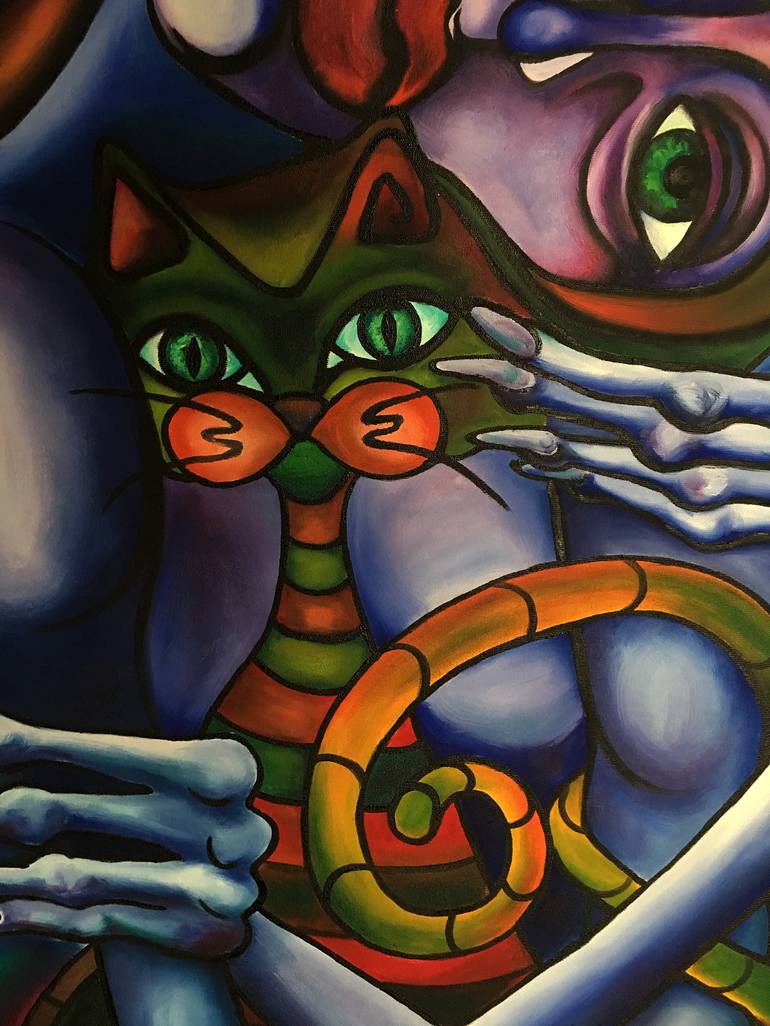 Original Abstract Expressionism Women Painting by Nihan Akgün DişLon