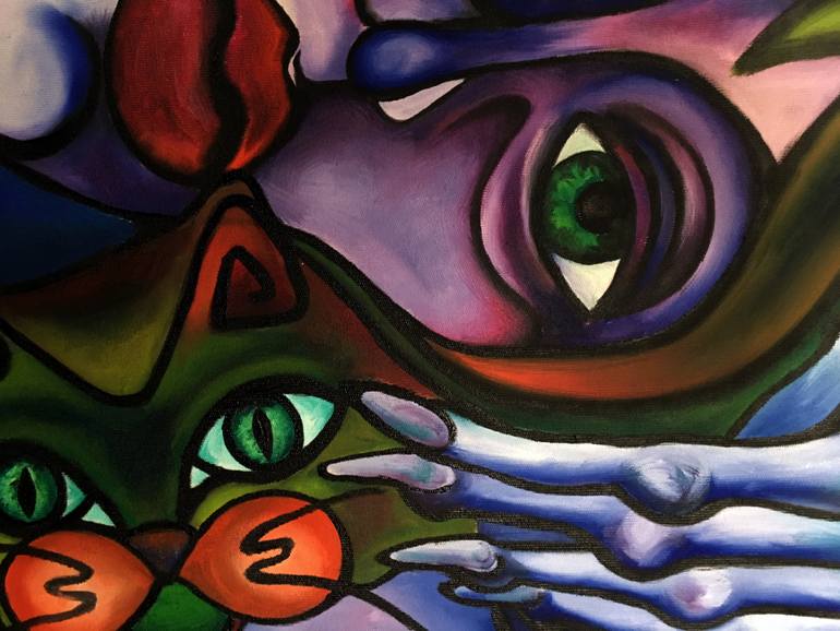 Original Abstract Expressionism Women Painting by Nihan Akgün DişLon