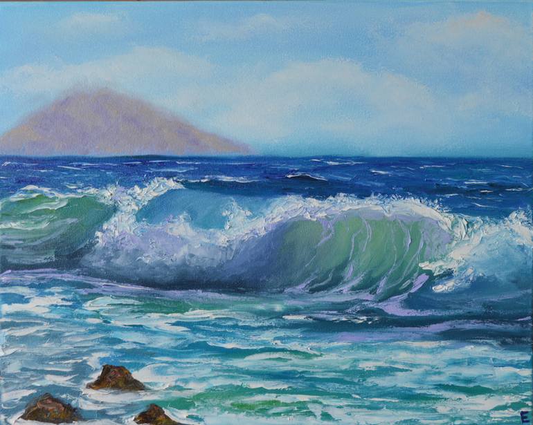 Sea wave Painting by Elena Grigorenko | Saatchi Art