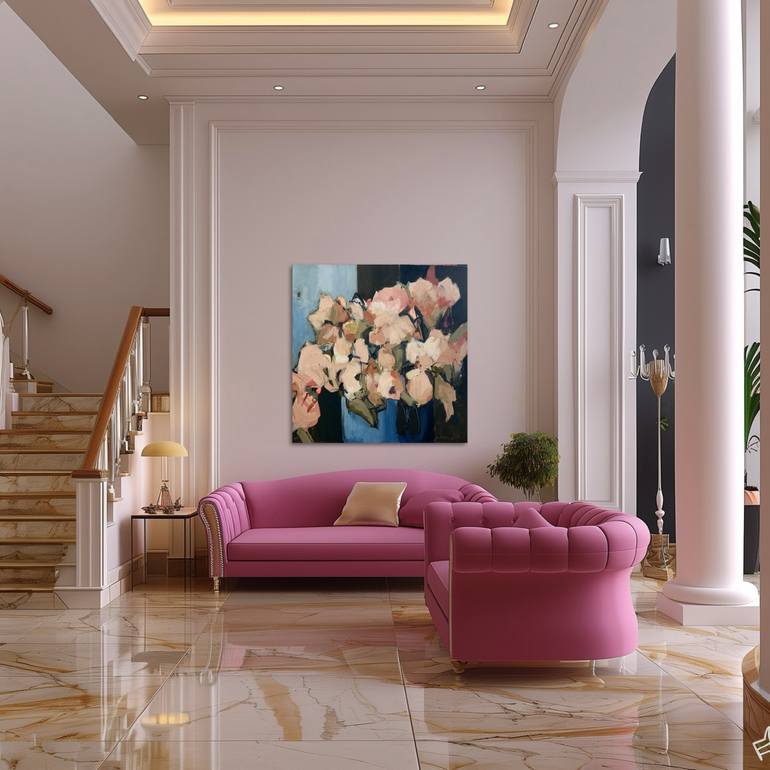 Original Abstract Expressionism Floral Painting by Julie Spencer