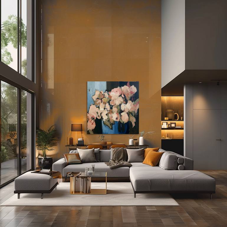 Original Abstract Expressionism Floral Painting by Julie Spencer