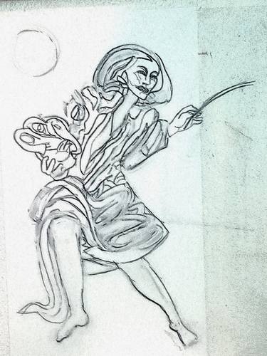 Original Expressionism Performing Arts Drawings by joseph tany