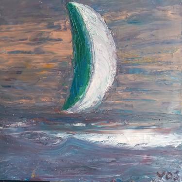 Original Surrealism Boat Painting by Joseph Tany
