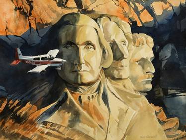 Original Fine Art Airplane Paintings by Rich Thistle