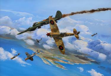 Original Figurative Airplane Paintings by Rich Thistle