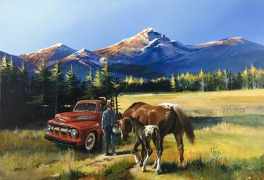 Original Fine Art Horse Paintings by Rich Thistle