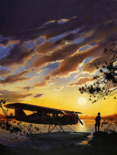Original Fine Art Airplane Paintings by Rich Thistle