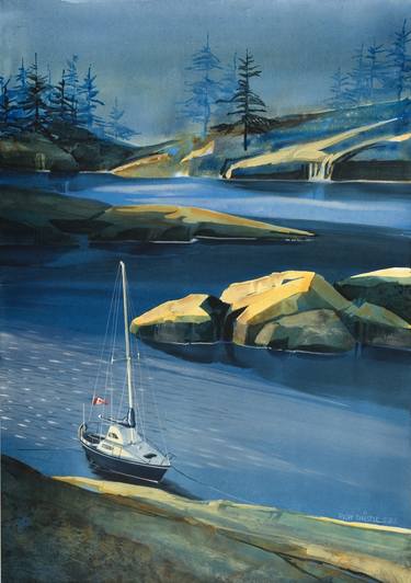 Original Fine Art Sailboat Paintings by Rich Thistle