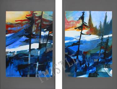 Original Abstract Landscape Paintings by Rich Thistle