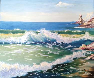 Original Seascape Painting by Anna Saczuk