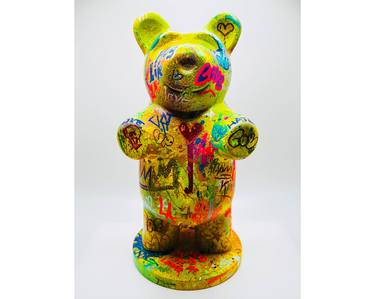 Saatchi Art Artist Sahara Novotna; Sculpture, “Graffiti Gummy Bear” #art