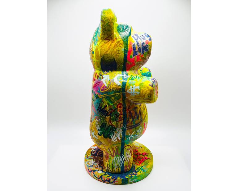 Original Pop Art Graffiti Sculpture by Sahara Novotna