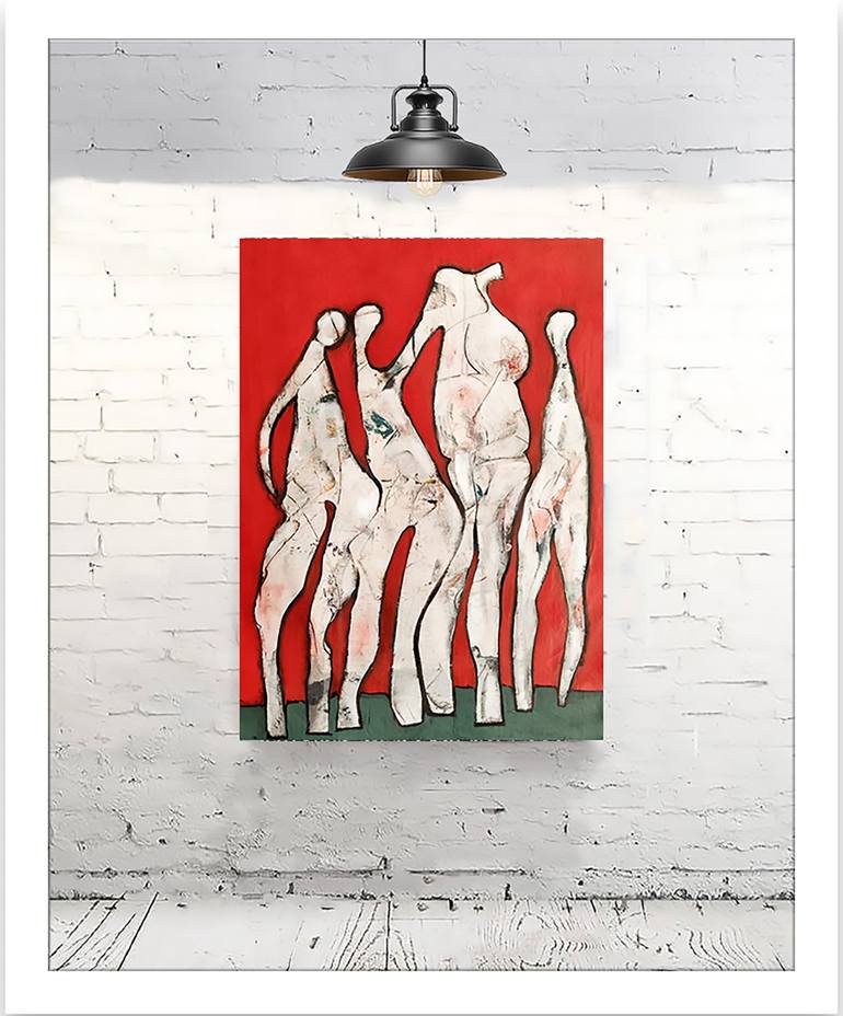 Original Abstract Expressionism Body Painting by Jenny Toft