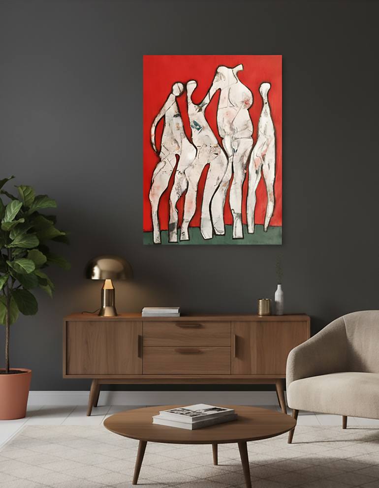 Original Abstract Expressionism Body Painting by Jenny Toft