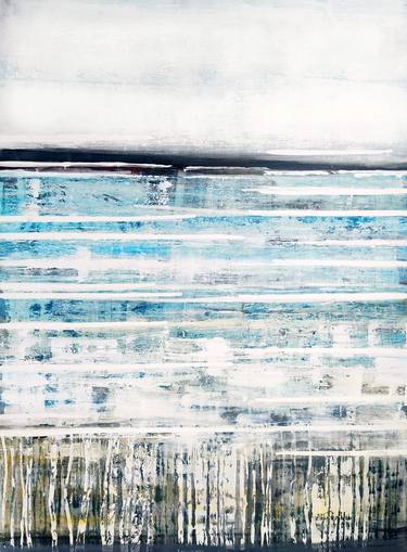 Original Abstract Beach Painting by Jenny Toft