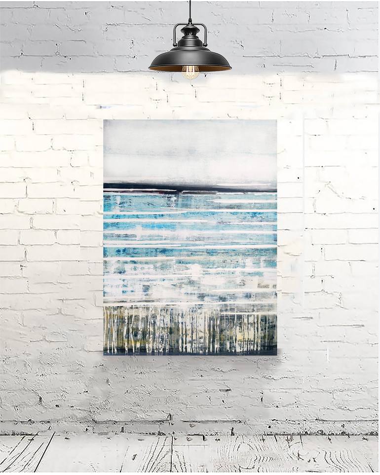 Original Abstract Beach Painting by Jenny Toft