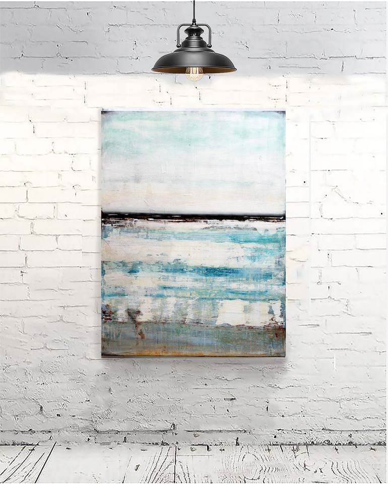 Original Abstract Beach Painting by Jenny Toft
