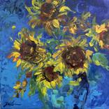 Sunflowers In Vase by Debi Coules