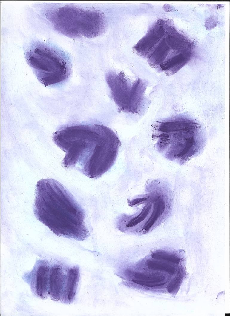 Blue and purple Drawing by Panagiotis Bozelos | Saatchi Art