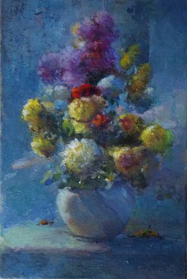 Original Impressionism Floral Paintings by Aderov Eugen