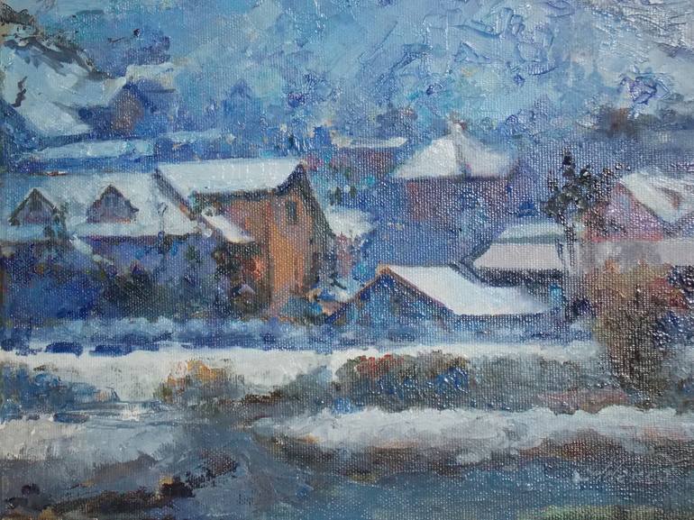 Original Impressionism Landscape Painting by Aderov Eugen