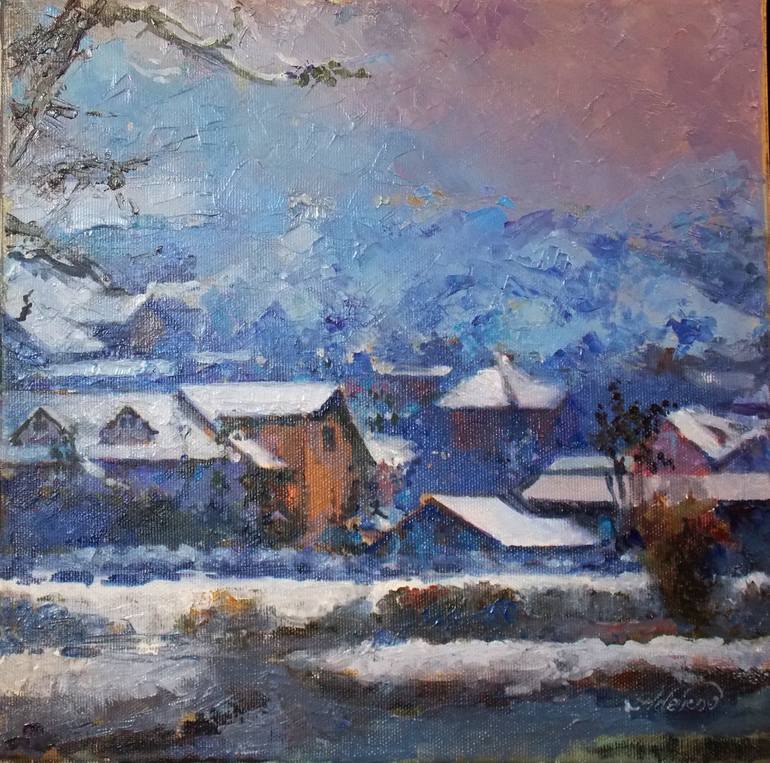 Original Impressionism Landscape Painting by Aderov Eugen
