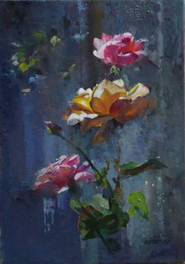 Original Floral Paintings by Aderov Eugen