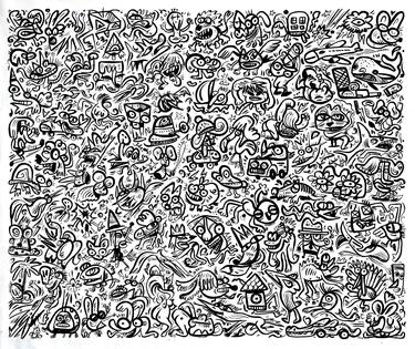 Original Abstract Expressionism Cartoon Painting by scott walker