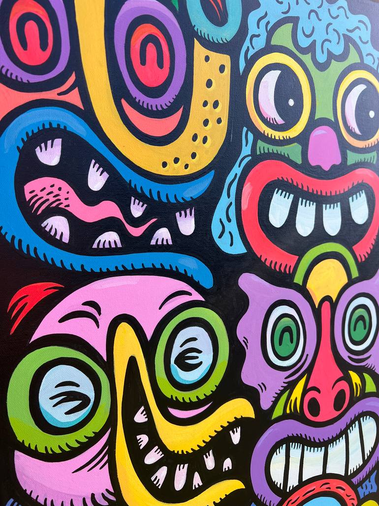 Original Abstract Expressionism Graffiti Painting by Scott Walker