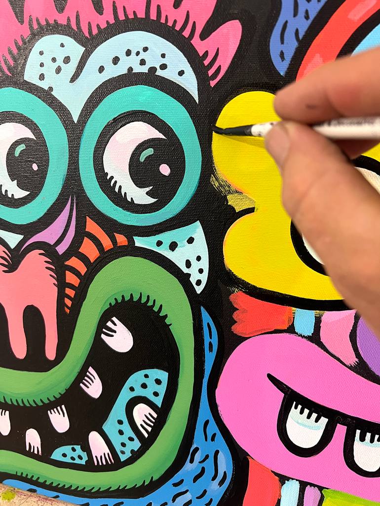 Original Abstract Expressionism Graffiti Painting by Scott Walker