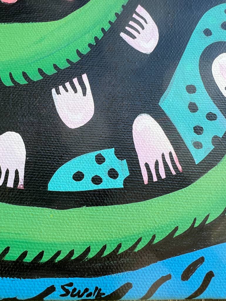 Original Abstract Expressionism Graffiti Painting by Scott Walker