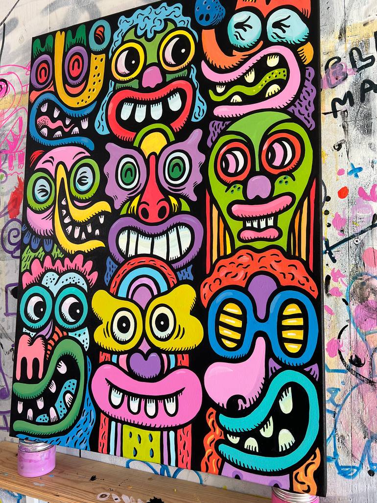 Original Abstract Expressionism Graffiti Painting by Scott Walker