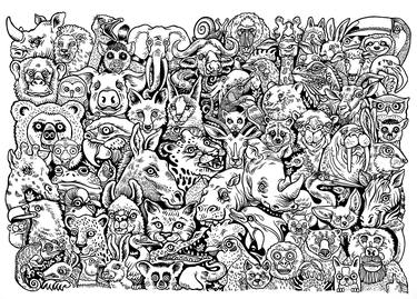 Original Black & White Graffiti Painting by Scott Walker