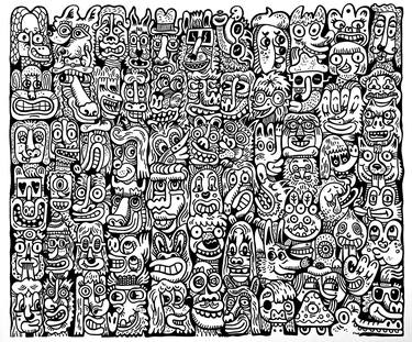 Original Black & White Graffiti Painting by Scott Walker
