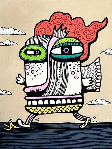 Original Illustration Cartoon Painting by Scott Walker