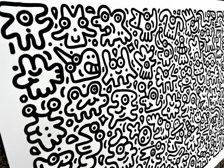 Original Abstract Graffiti Drawing by Scott Walker